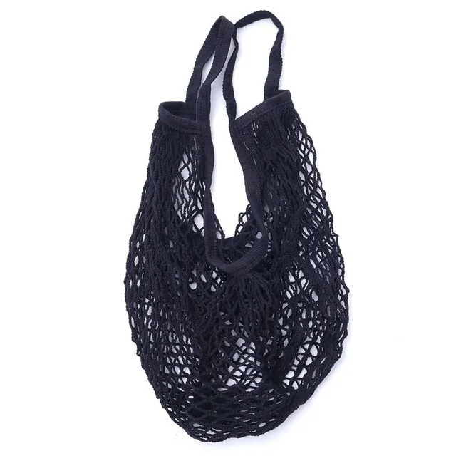2019 New Mesh Shopping Bag Reusable String Fruit Storage Handbag Totes Women Shopping Mesh Net