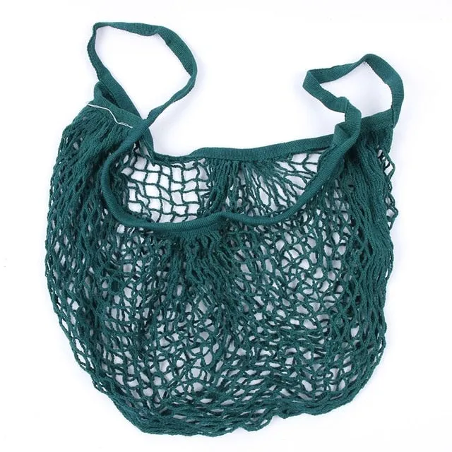 2019 New Mesh Shopping Bag Reusable String Fruit Storage Handbag Totes Women Shopping Mesh Net