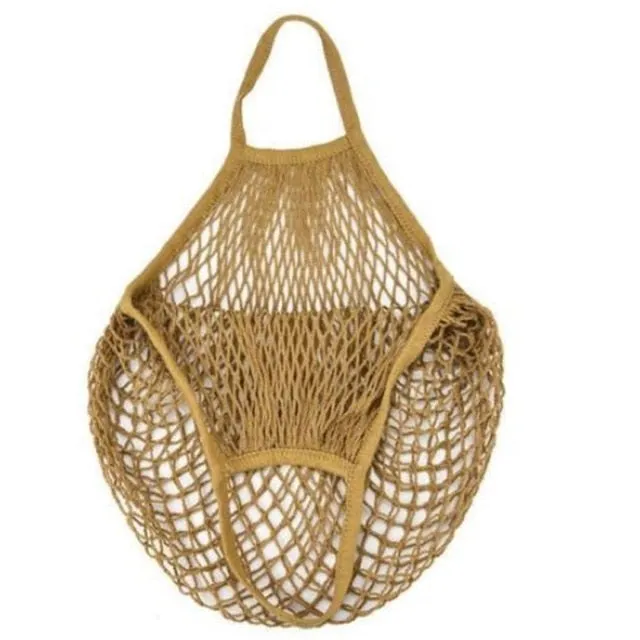 2019 New Mesh Shopping Bag Reusable String Fruit Storage Handbag Totes Women Shopping Mesh Net