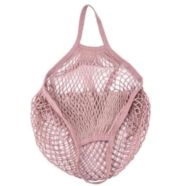 2019 New Mesh Shopping Bag Reusable String Fruit Storage Handbag Totes Women Shopping Mesh Net