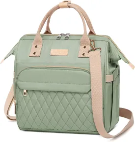 AIJIEKE Lunch Bag for Women, Large Lunch Box for Work Insulated Lunch Bag, Adult Leak Proof Lunch Tote Cooler Bag with Side Pockets & Adjustable Strap, Lunch Purse for Picnic Beach, Green