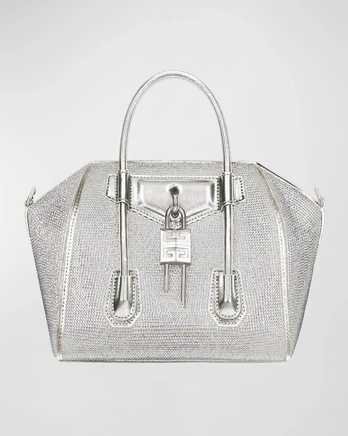 Antigona Lock Mini Top Handle Bag in Satin Strass