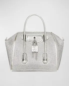 Antigona Lock Mini Top Handle Bag in Satin Strass