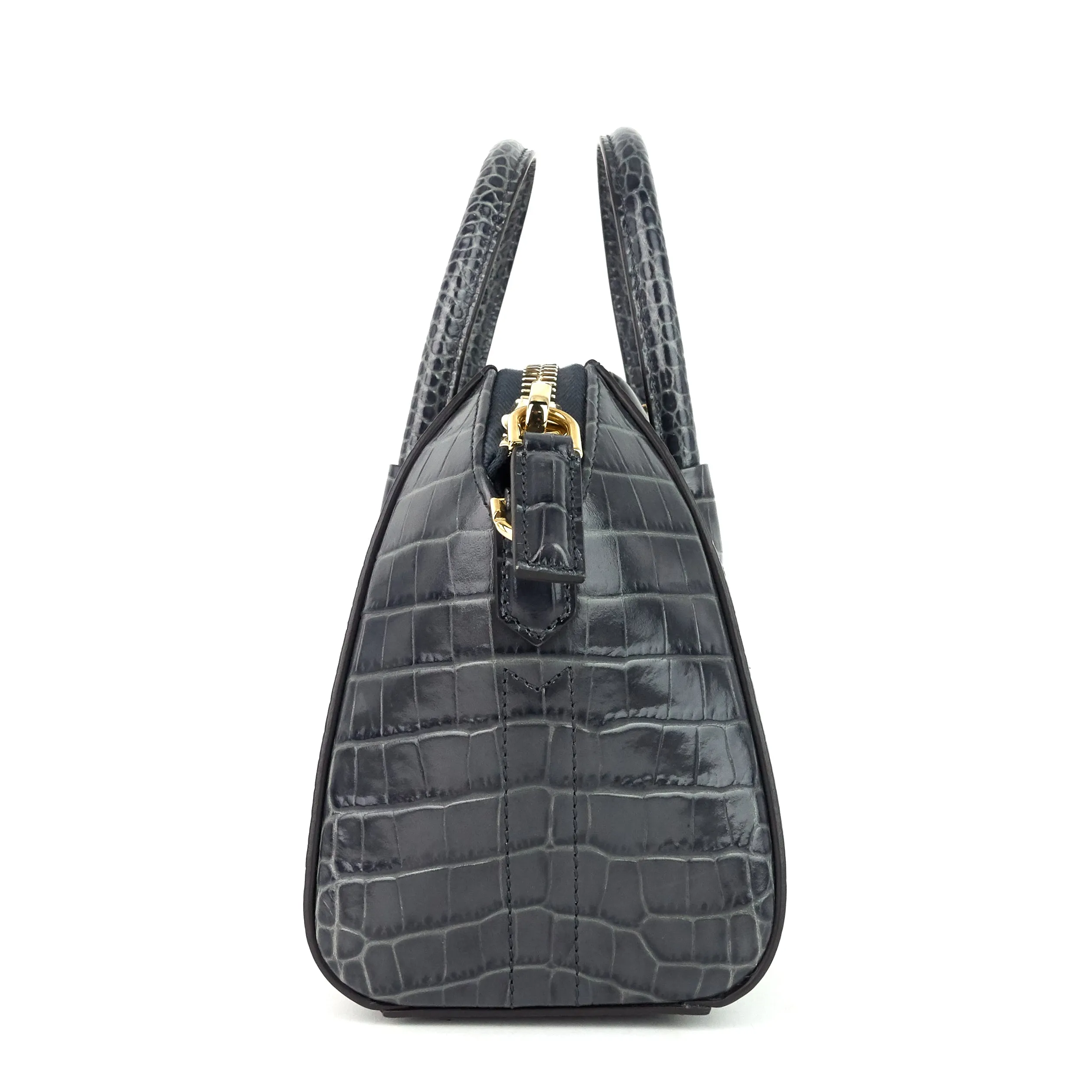 Antigona Mini Croc Embossed Leather Bag with Strap