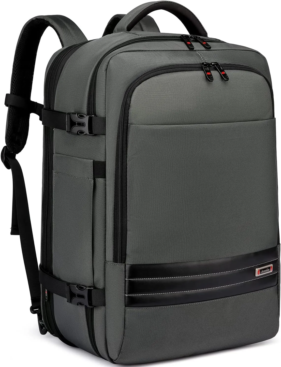 Asenlin 40L-50L Travel Backpack for Women Men18 Inch Laptop Backpack Flight Approved Luggage Carry On Water Resistant for Overnight Large Daypack-Grey