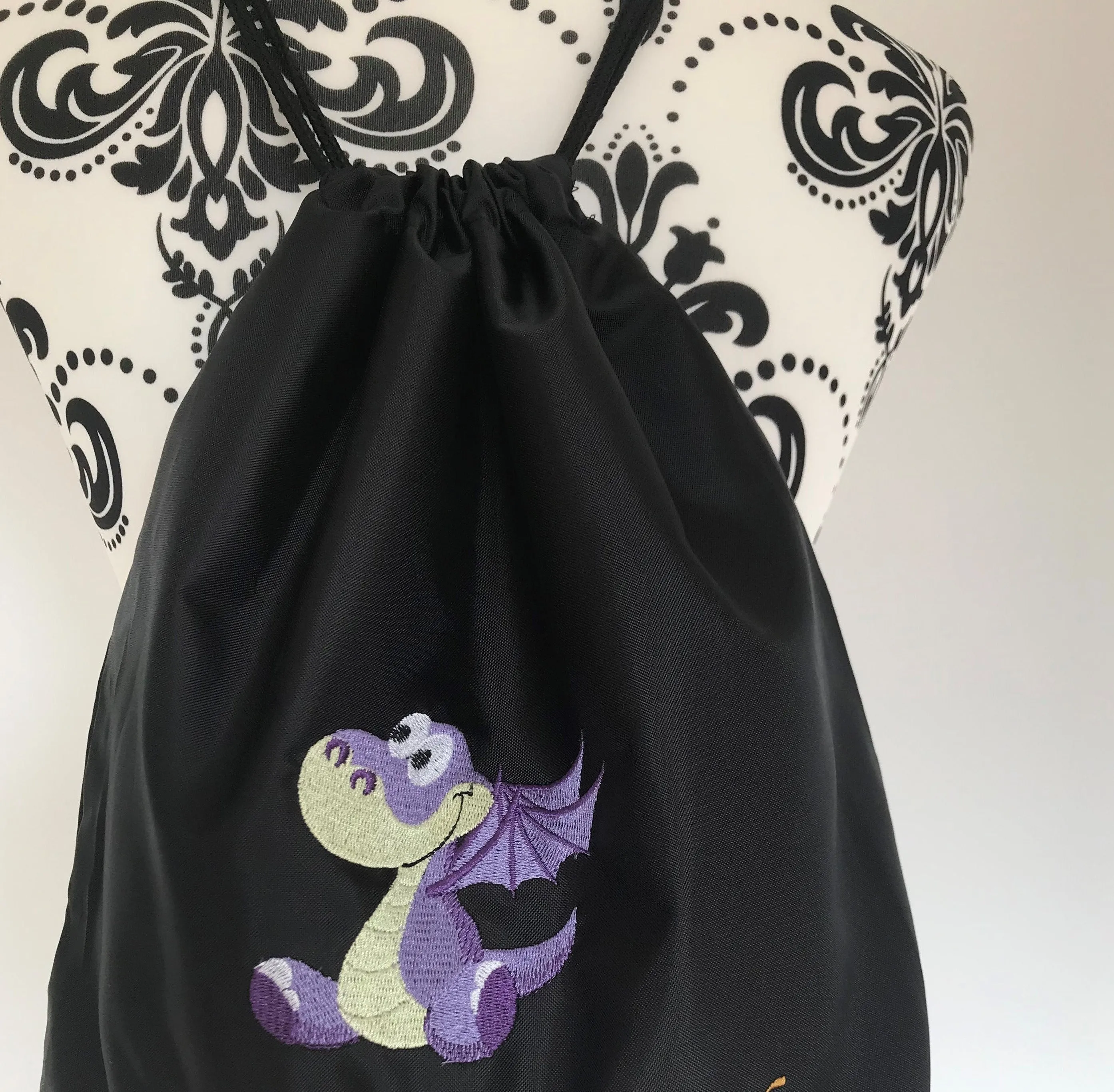 Baby Dragon Drawstring Gym Bag - Personalised