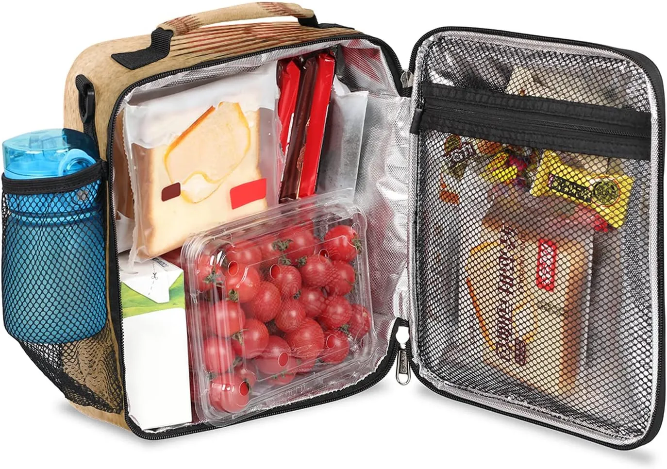 Baseball Kids Lunch Box Baseball Sport Mini Insulated Lunch Bag Tote for Girls Boys Cooler Freezable Meal Prep Bag with Shoulder Strap Waterproof Lunch Container for School Office Picnic