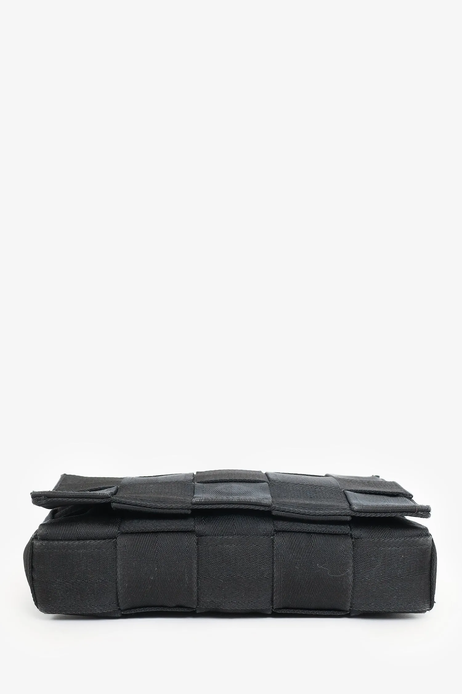 Bottega Veneta Black Webbing Intrecciato Cassette Bag