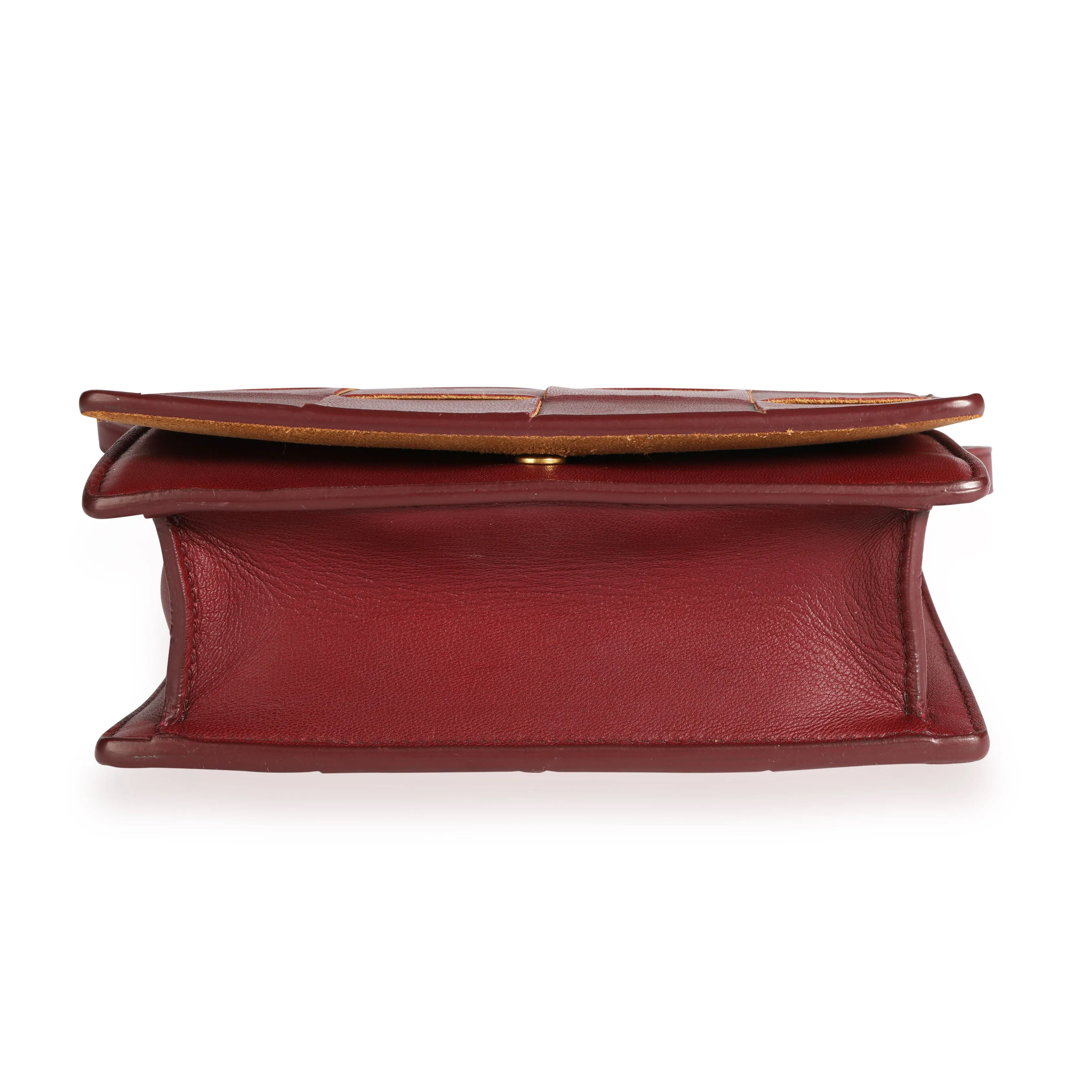 Bottega Veneta Bordeaux Leather Mini Cassette Crossbody Bag