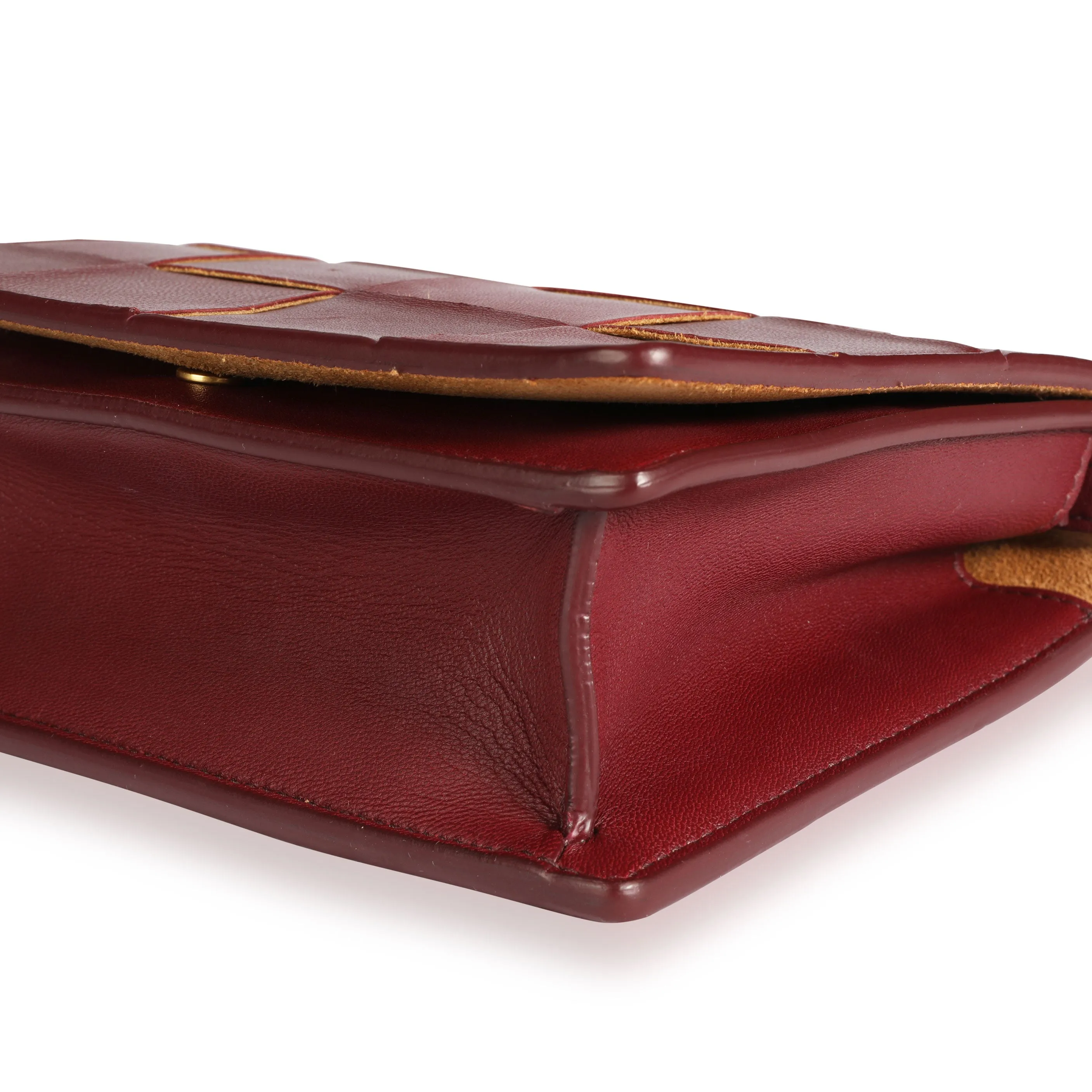 Bottega Veneta Bordeaux Leather Mini Cassette Crossbody Bag