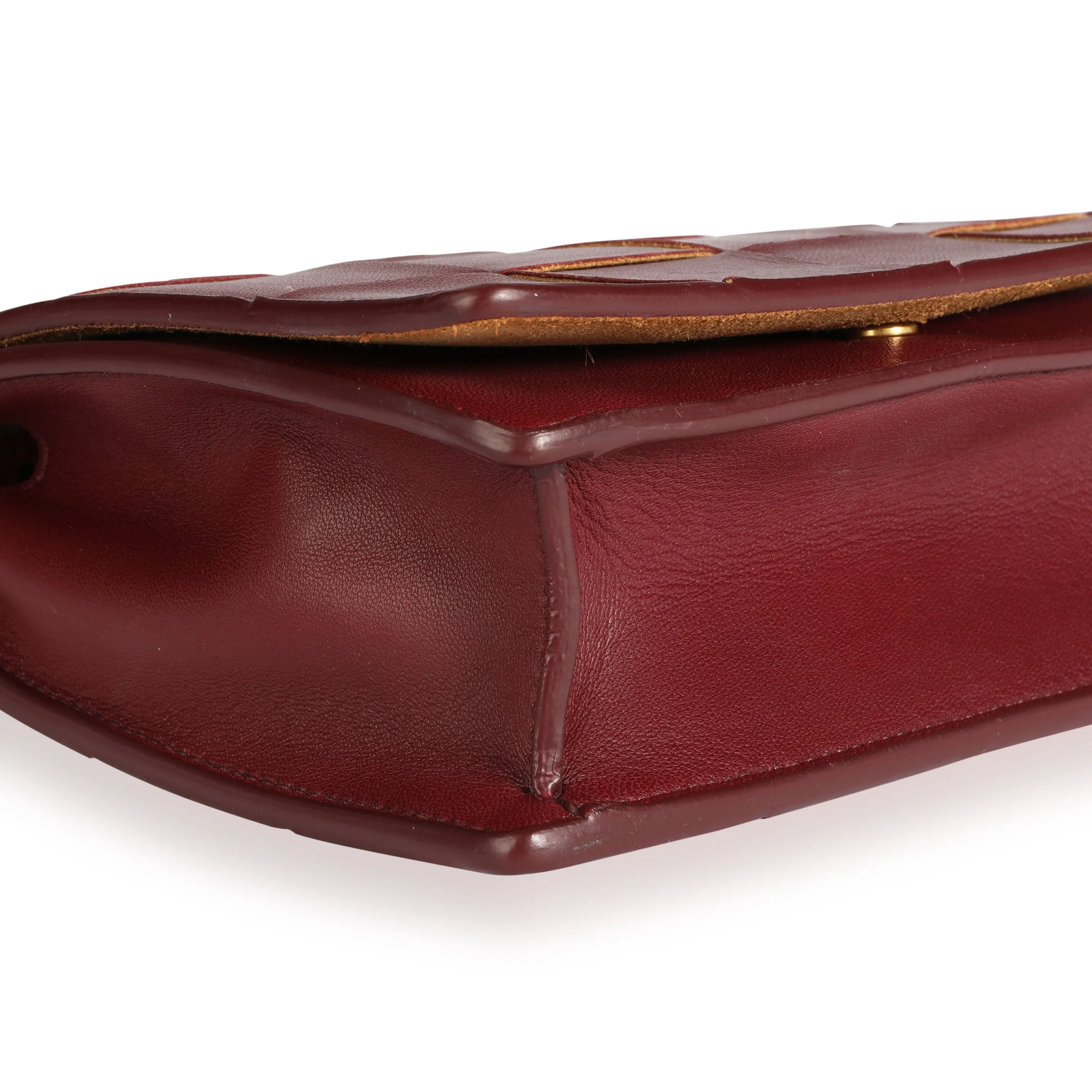 Bottega Veneta Bordeaux Leather Mini Cassette Crossbody Bag