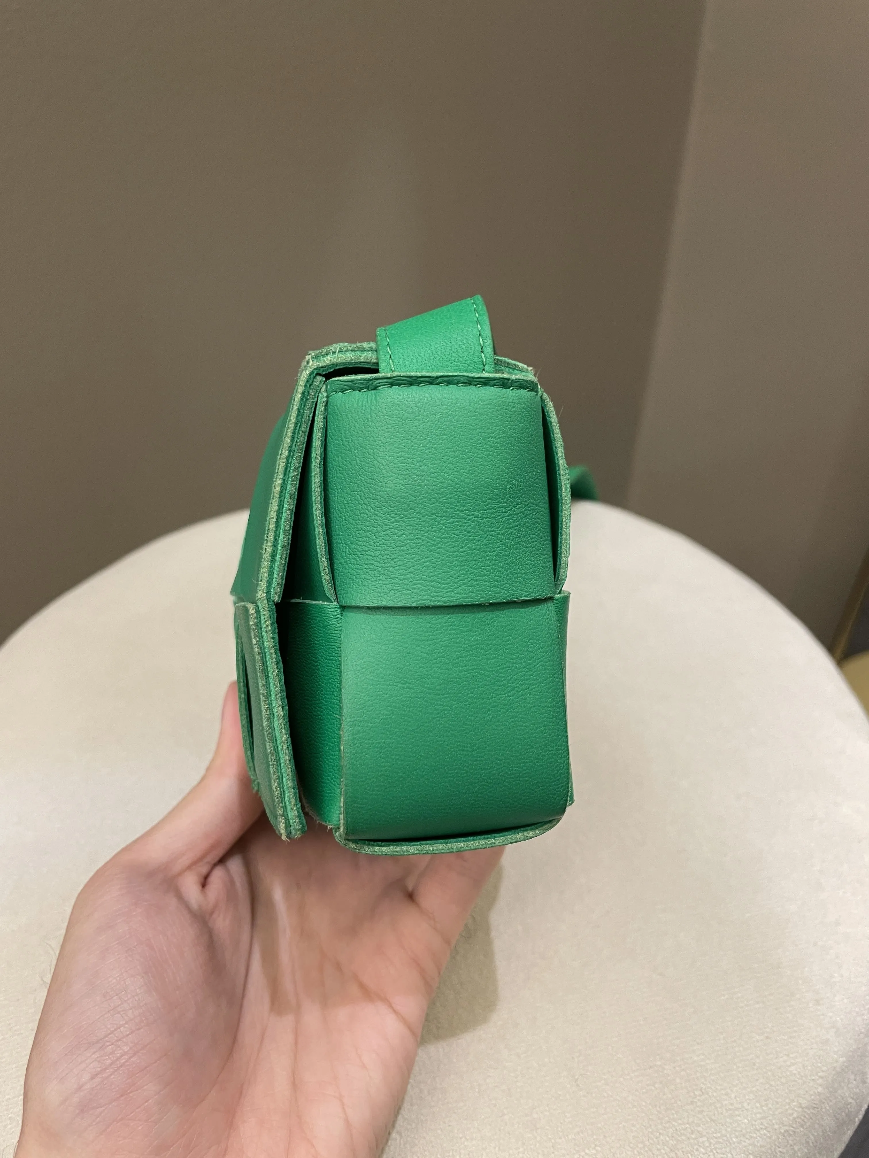 Bottega Veneta Cassette Mini Crossbody Bag Parakeet Nappa Leather