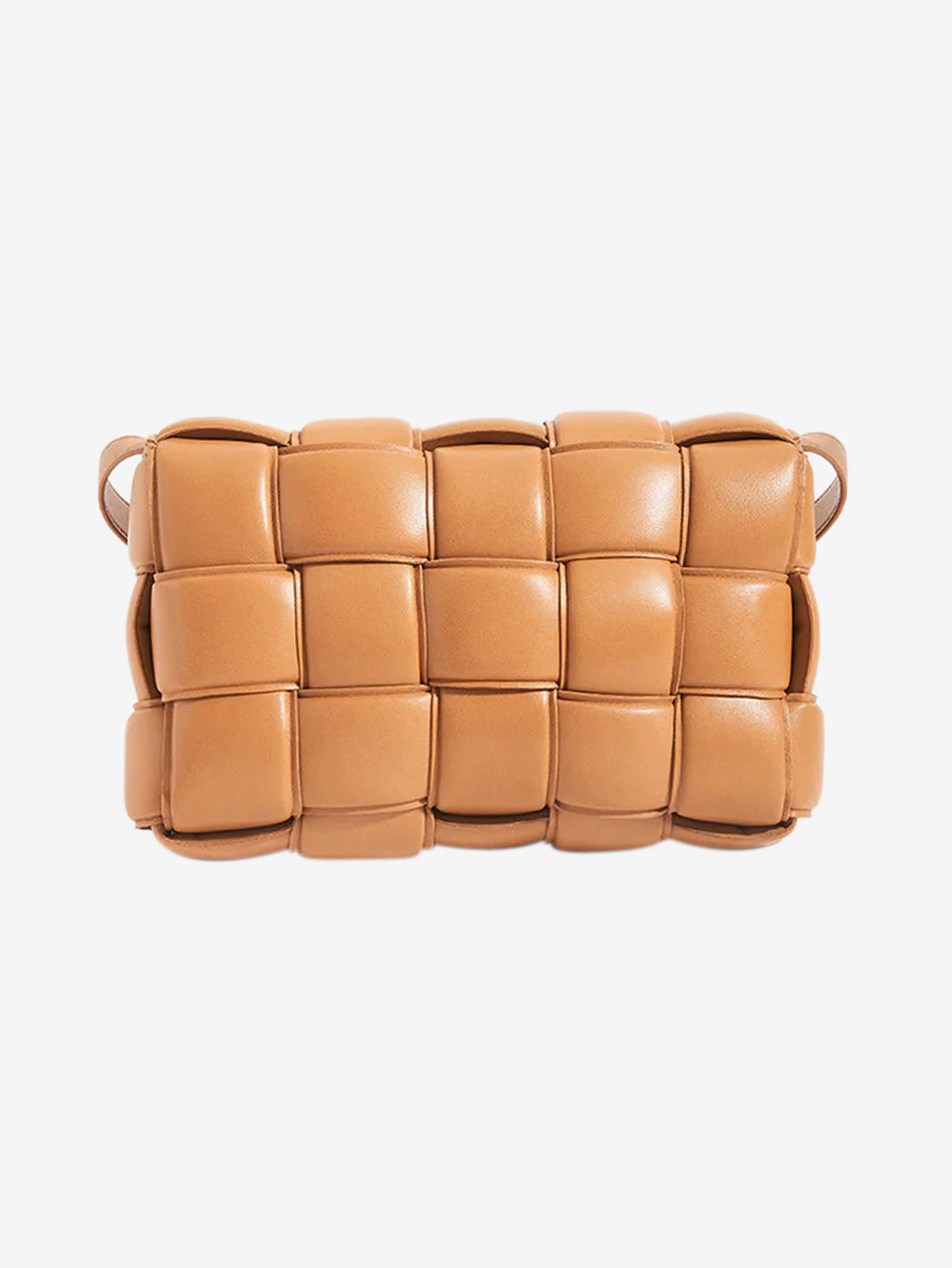 Brown padded Cassette shoulder bag