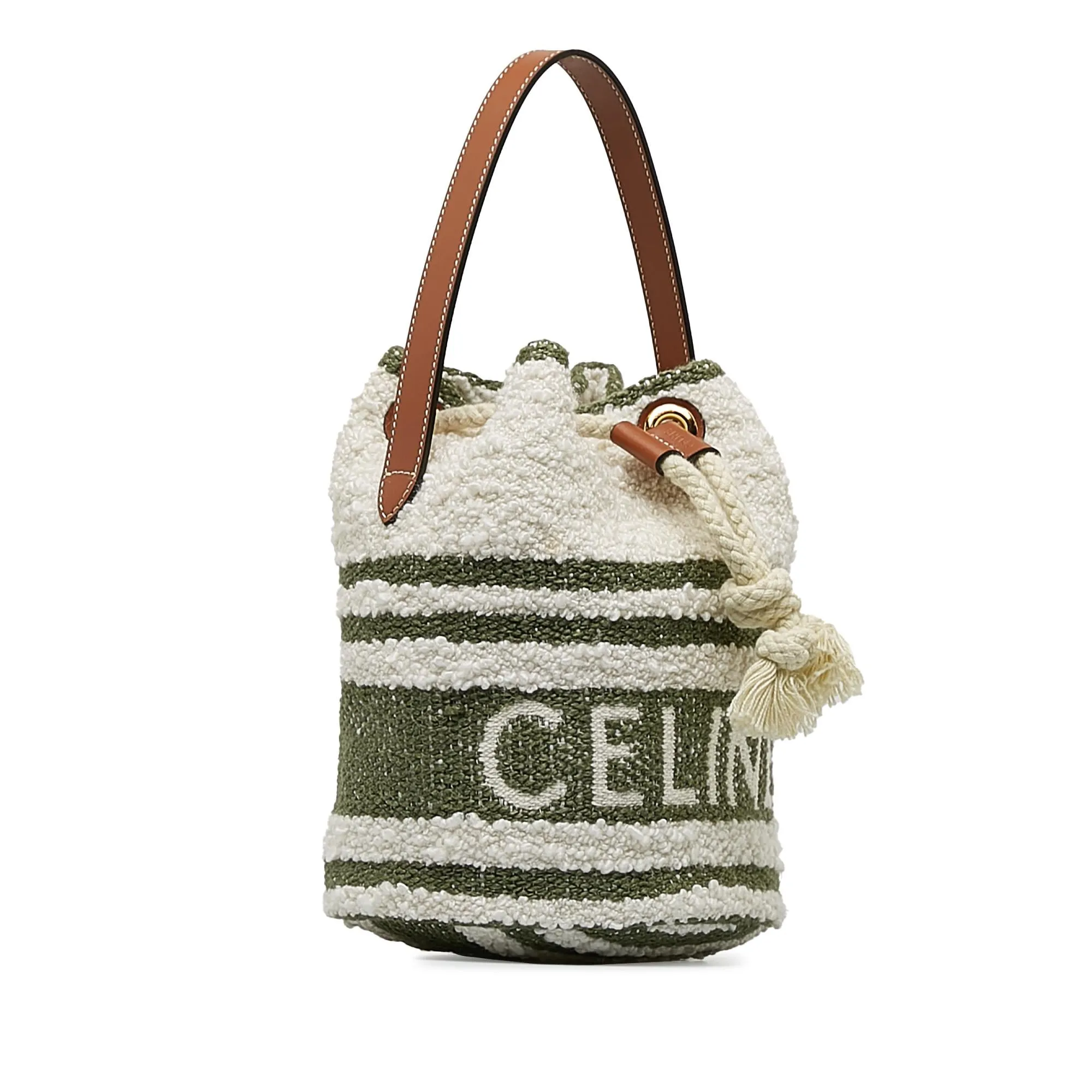 Celine Teen Plein Soleil Canvas Drawstring Bucket Bag (SHG-vno2zN)
