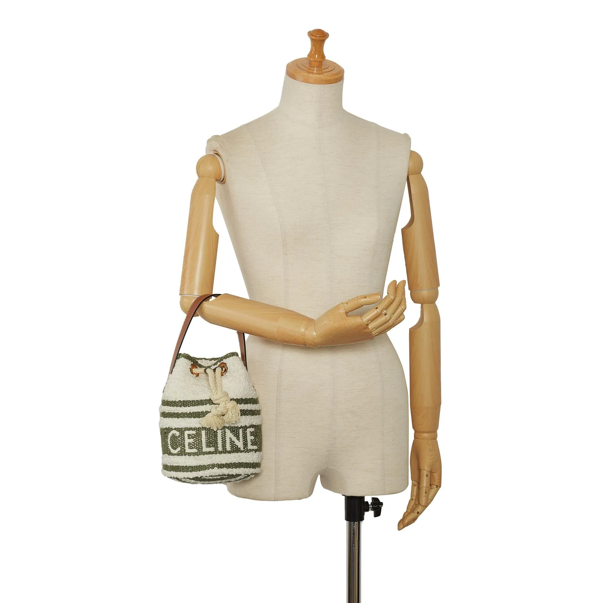 Celine Teen Plein Soleil Canvas Drawstring Bucket Bag (SHG-vno2zN)