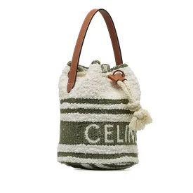 Celine Teen Plein Soleil Canvas Drawstring Bucket Bag (SHG-vno2zN)