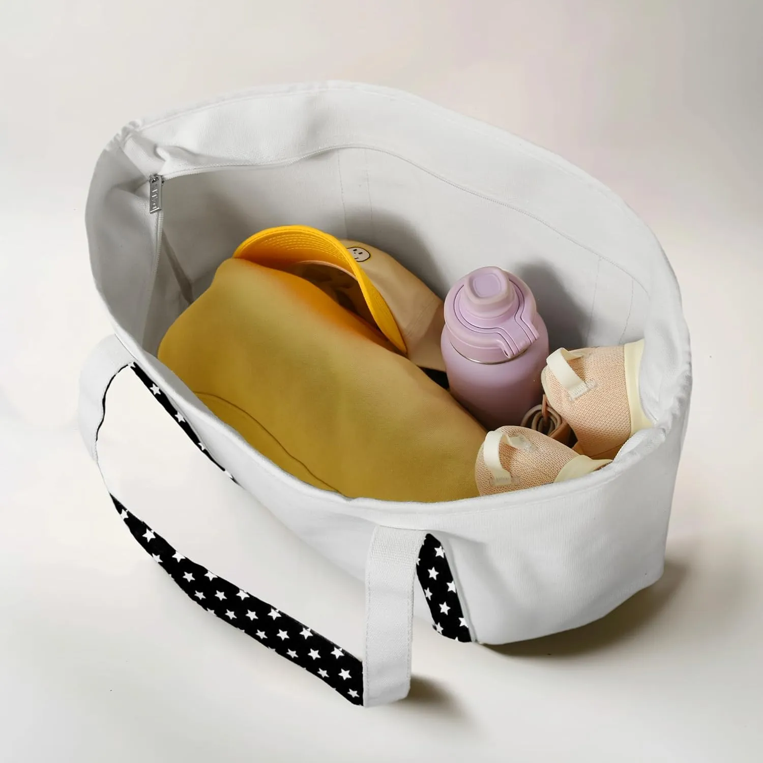 DALIX 23" Premium 24 oz. Cotton Canvas Shopping Tote Bag