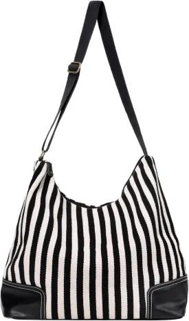 F-color Crossbody Tote Bag for Women - Large Canvas Hobo Crossbody Bag with Zipper & 5 Pockets, Carry on Shoulder Bag Work