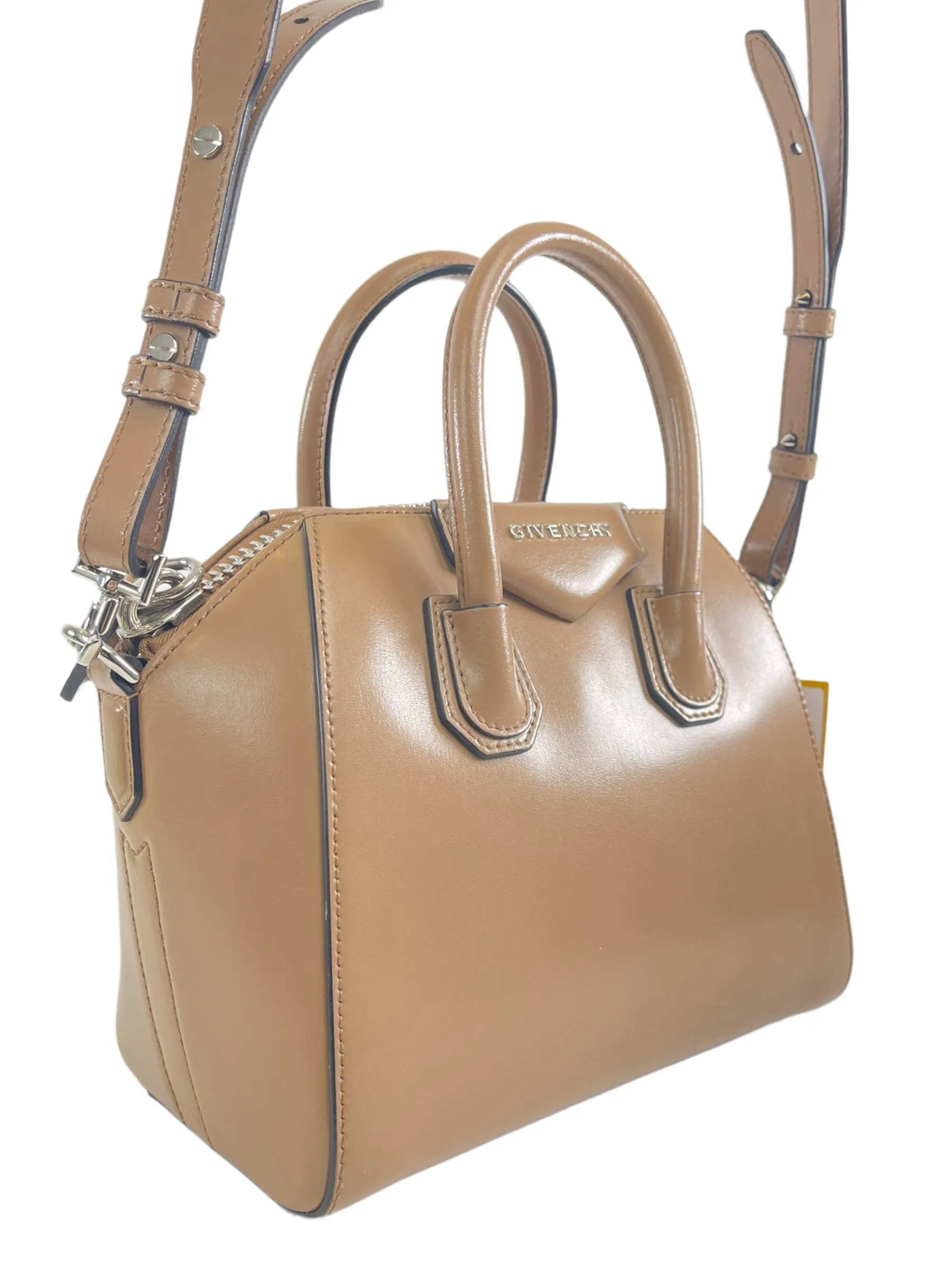 Givenchy Tan Leather Mini Antigona Crossbody