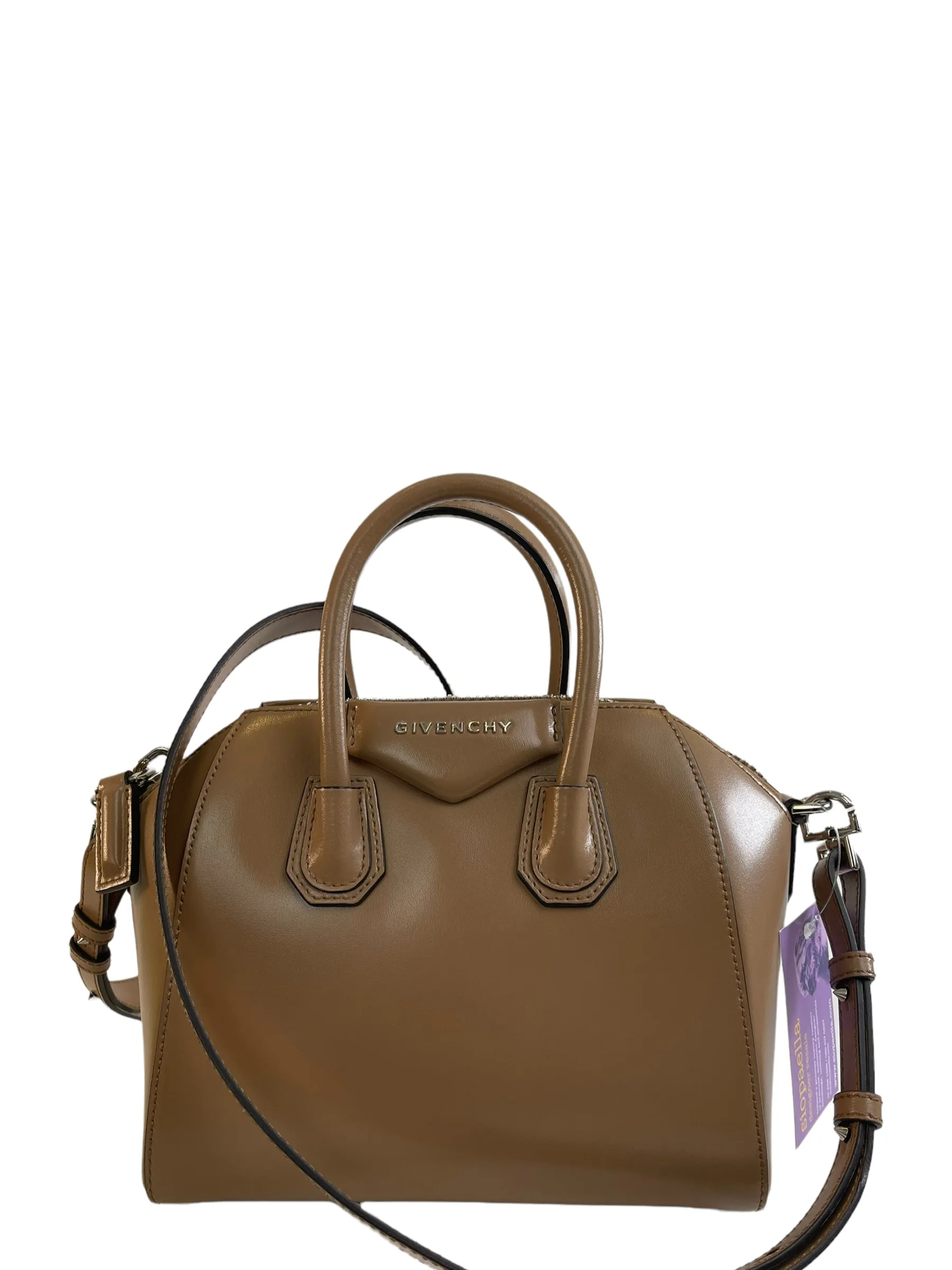Givenchy Tan Leather Mini Antigona Crossbody