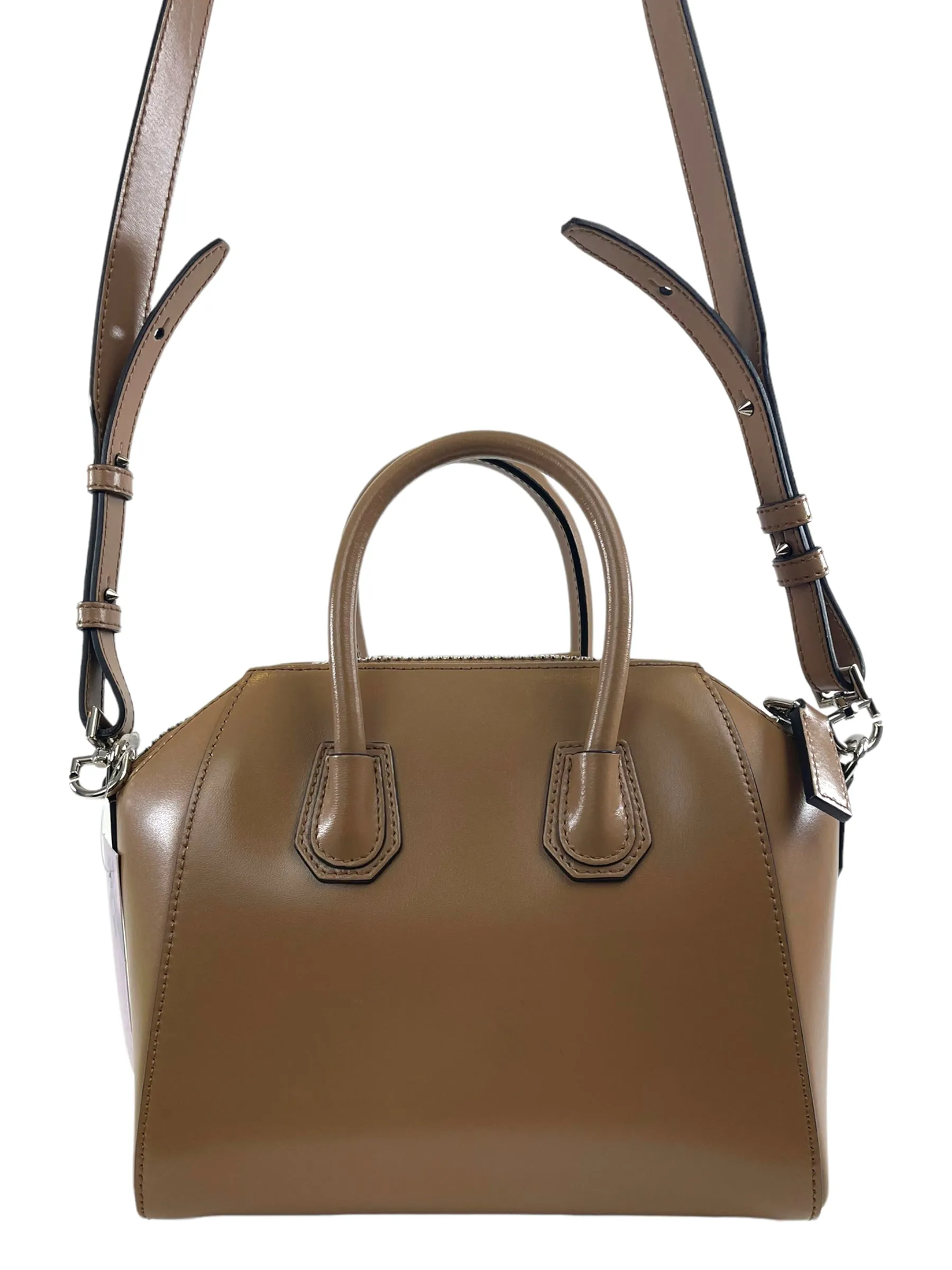 Givenchy Tan Leather Mini Antigona Crossbody
