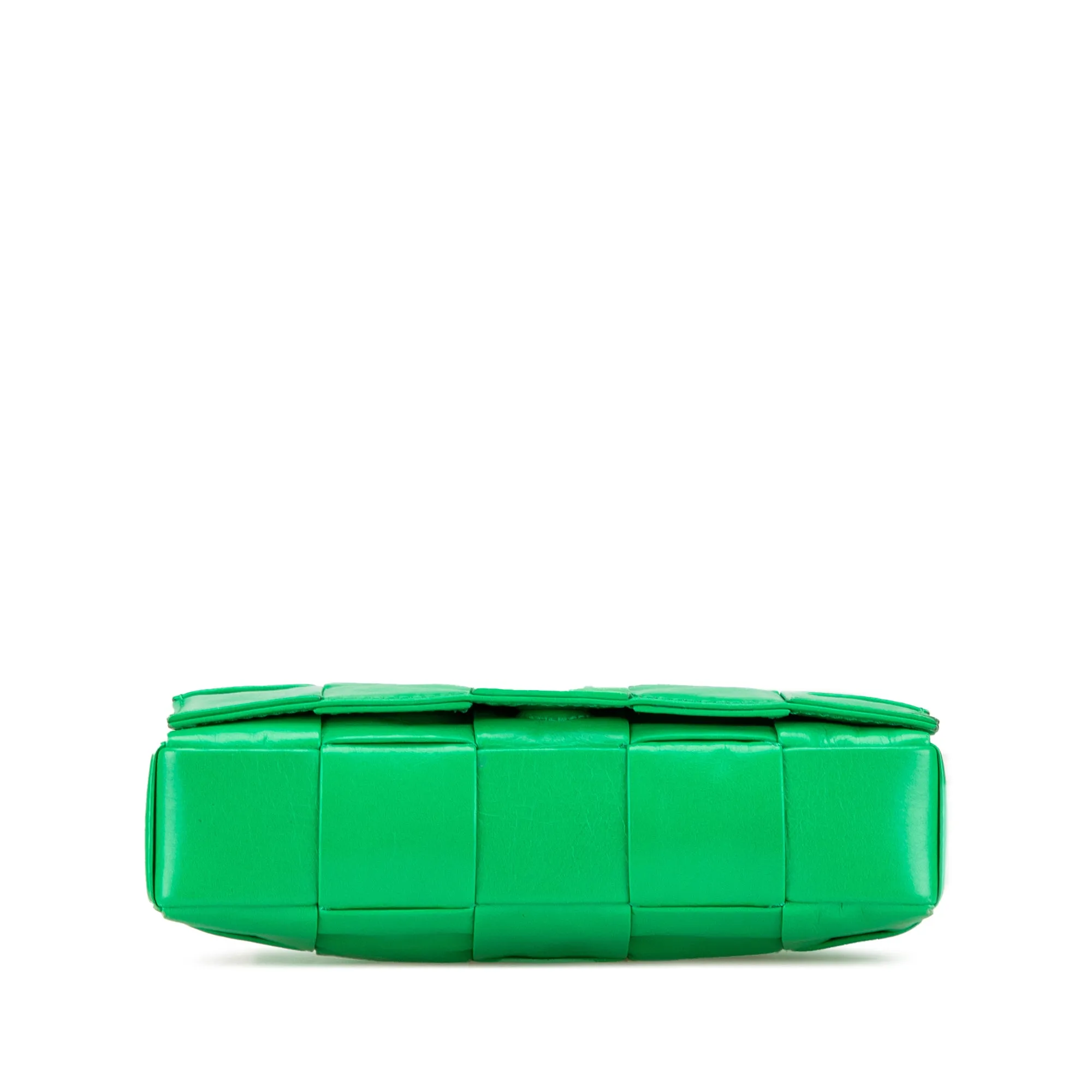 Green Bottega Veneta Small Nappa Intrecciato Cassette Crossbody