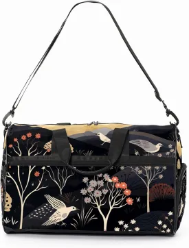 Gym Bag for Women, Carry on Weekender Overnight Bag, Travel Duffel Bags, Personal Item Travel Bag Tote Bag Workout Dance Bag, Chinese Painting Bird - 52