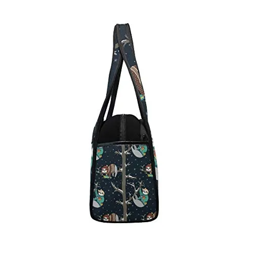 Gym Bag Funny Baby Sloths Women Yoga Canvas Duffel Bag Crossbody Tennis Racket Tote Travel Bags