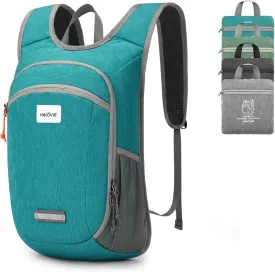 HALOVIE Small Hiking Backpack 10L Packable Lightweight Daypack Foldable Travel Back Pack for Women Men(Cyan)