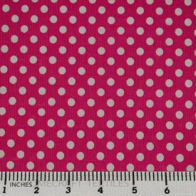 Hot Pink Bright Dots Cotton Canvas Print