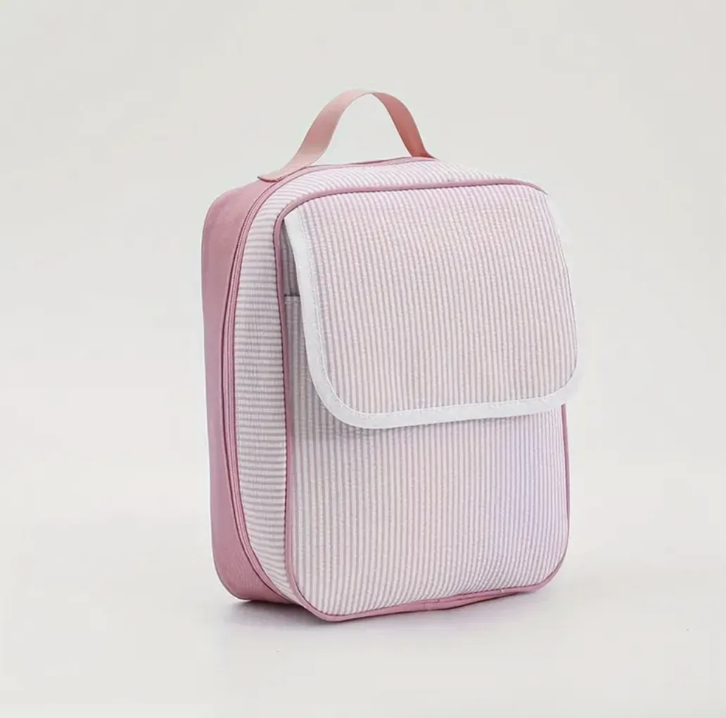 Insulated Lunch Bag - Pink Gingham