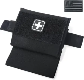 Molle IFAK Micro Trauma Pouch, Tactical First Aid Belt IFAK Bag Medical EMT Emergency Survival Med Pouch Small EDC Portable Pack with Tourniquet Hammock for Duty Belt Vest Hunting