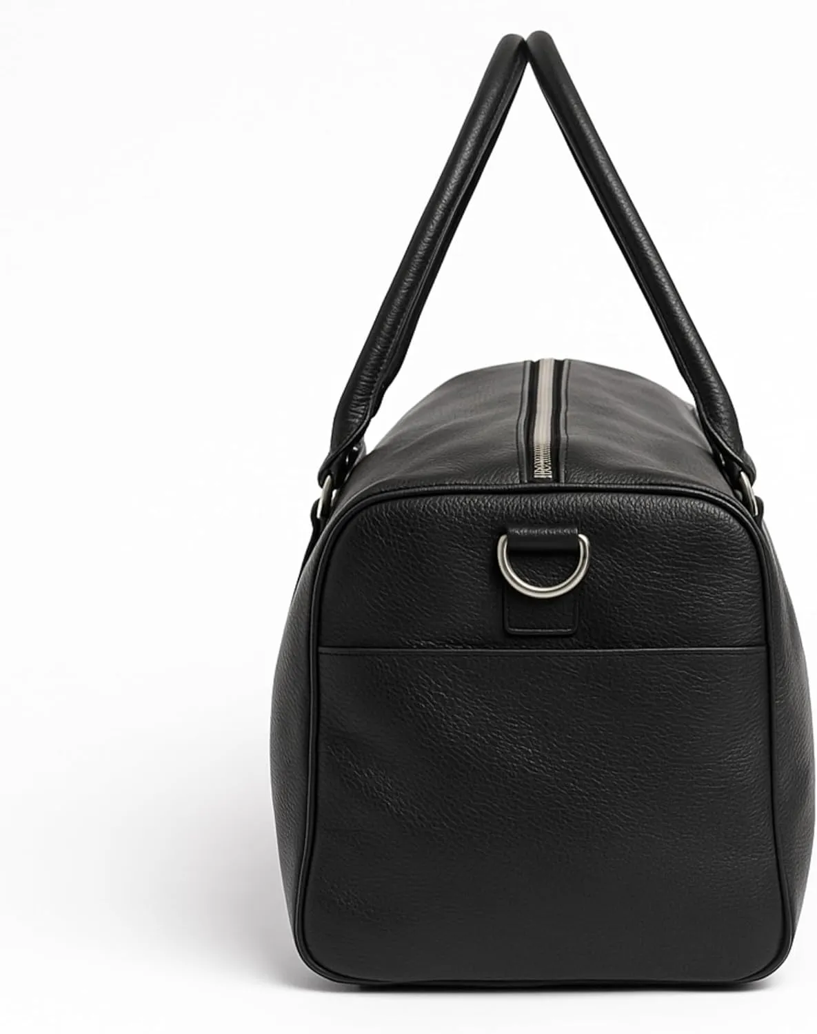 Real Cowhide Leather Travel Duffel Bag  Waterproof Weekender Overnight Bag, Vintage Handcrafted Travel Carry-On Luggage (Black)