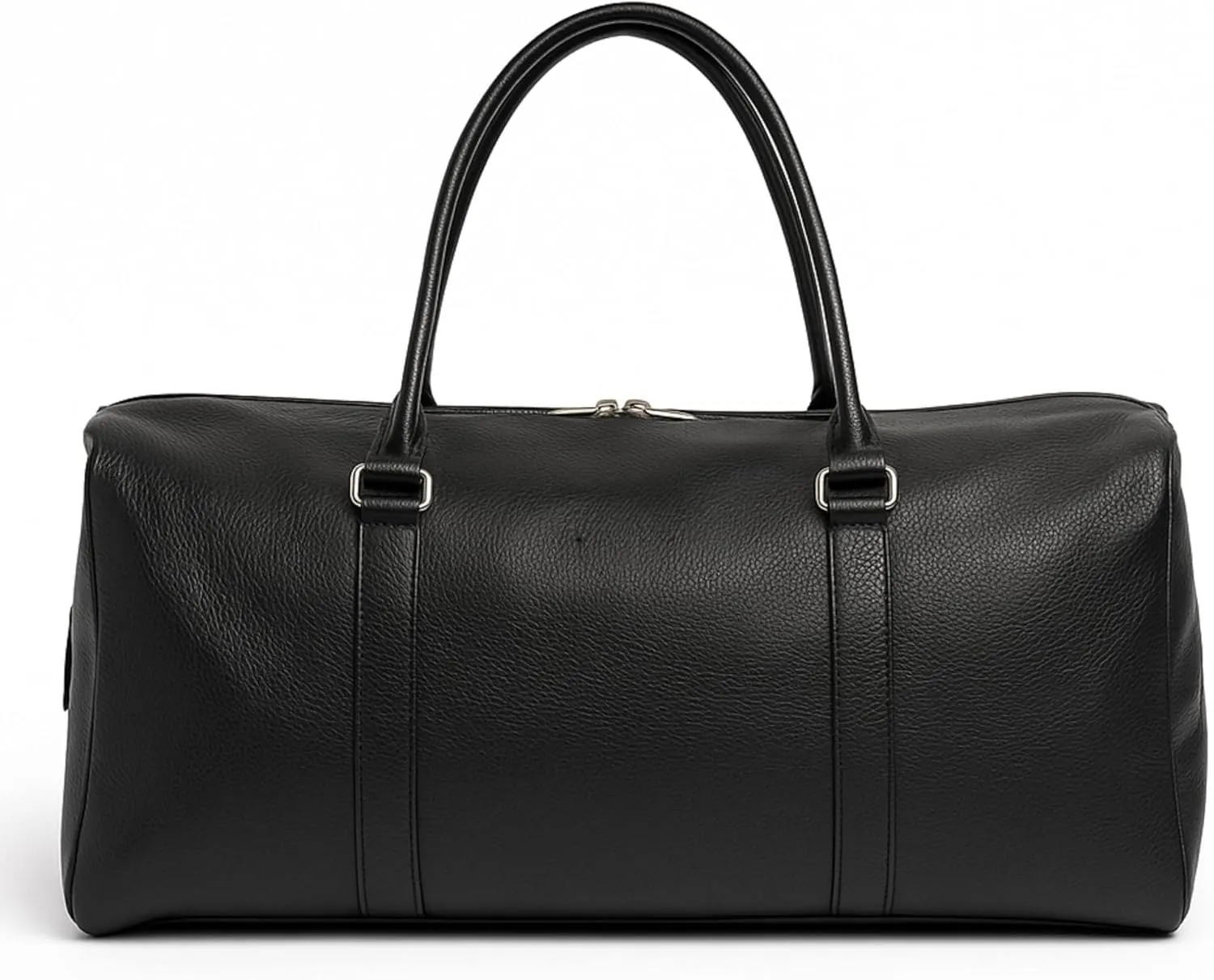 Real Cowhide Leather Travel Duffel Bag  Waterproof Weekender Overnight Bag, Vintage Handcrafted Travel Carry-On Luggage (Black)
