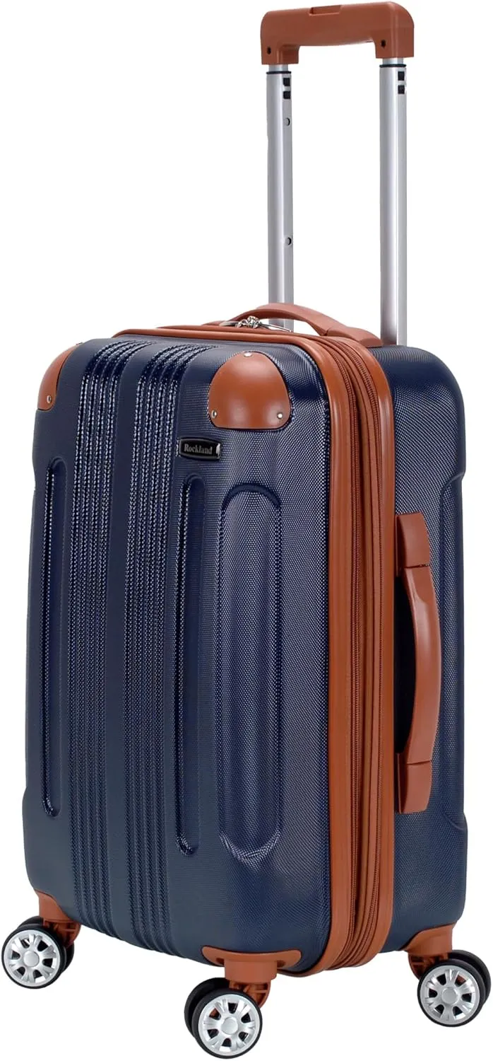 Rockland London Hardside Expandable Luggage with Spinner Wheels, Blue, Carry-On 20-Inch