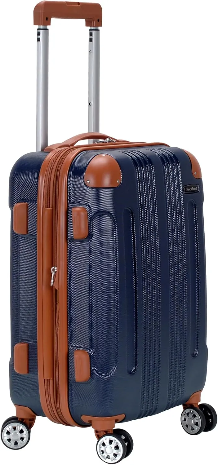 Rockland London Hardside Expandable Luggage with Spinner Wheels, Blue, Carry-On 20-Inch