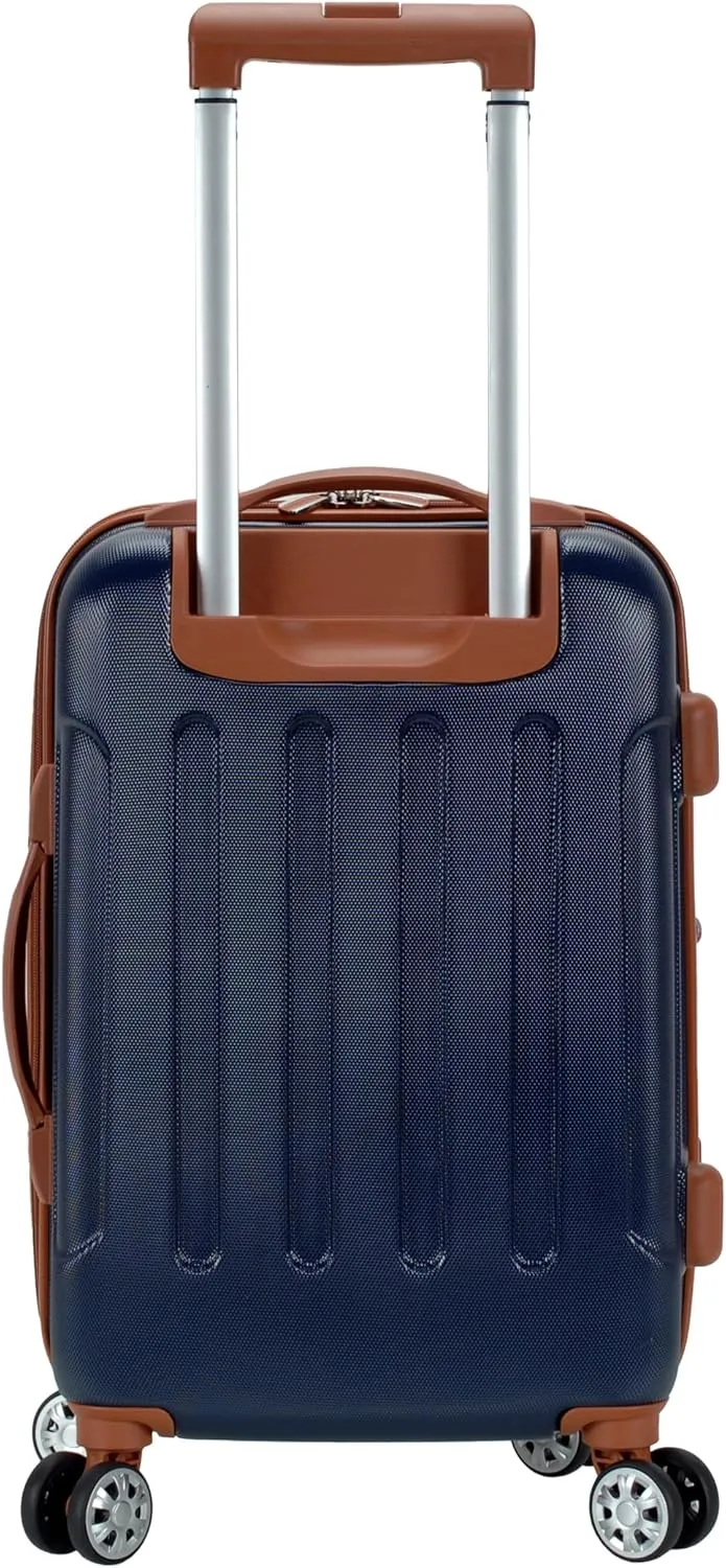 Rockland London Hardside Expandable Luggage with Spinner Wheels, Blue, Carry-On 20-Inch