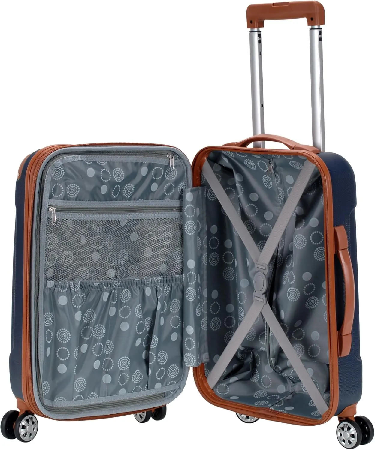 Rockland London Hardside Expandable Luggage with Spinner Wheels, Blue, Carry-On 20-Inch