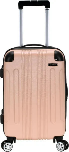 Rockland London Hardside Spinner Wheel Luggage, Champagne, Carry-On 20-Inch, 22"X13. 5"x10" (with wheels)
