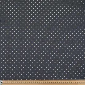 Steel Blue Natural Medium Dots Cotton Canvas Print