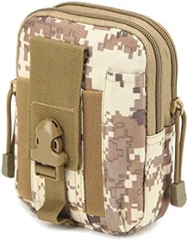 Tactical Molle EDC Waist Pouch Compact Bag, Multi-Purpose Utility Tactical Pouch Belt Cell Phone Holder for Workout Hiking Camping Outdoor Tear