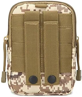 Tactical Molle EDC Waist Pouch Compact Bag, Multi-Purpose Utility Tactical Pouch Belt Cell Phone Holder for Workout Hiking Camping Outdoor Tear
