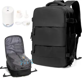 Vacuum Travel Backpack with Pump for Women Men Carry on Backpack Luggage Flight Approved Personal item Travel Bag Essentials With Wet and Dry Separation Bag