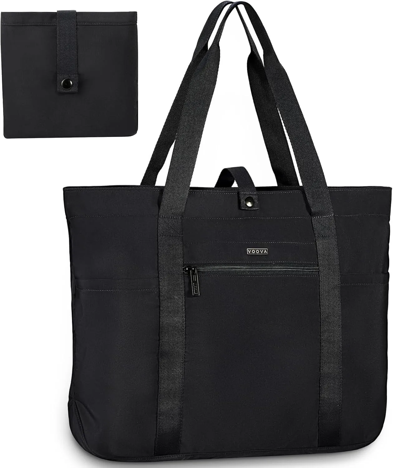 Voova Tote Bag for Women, Large Capacity Tote Bag with Zipper, Foldable Shoulder Bag Handbag for Work,Travel,Shopping,Beach