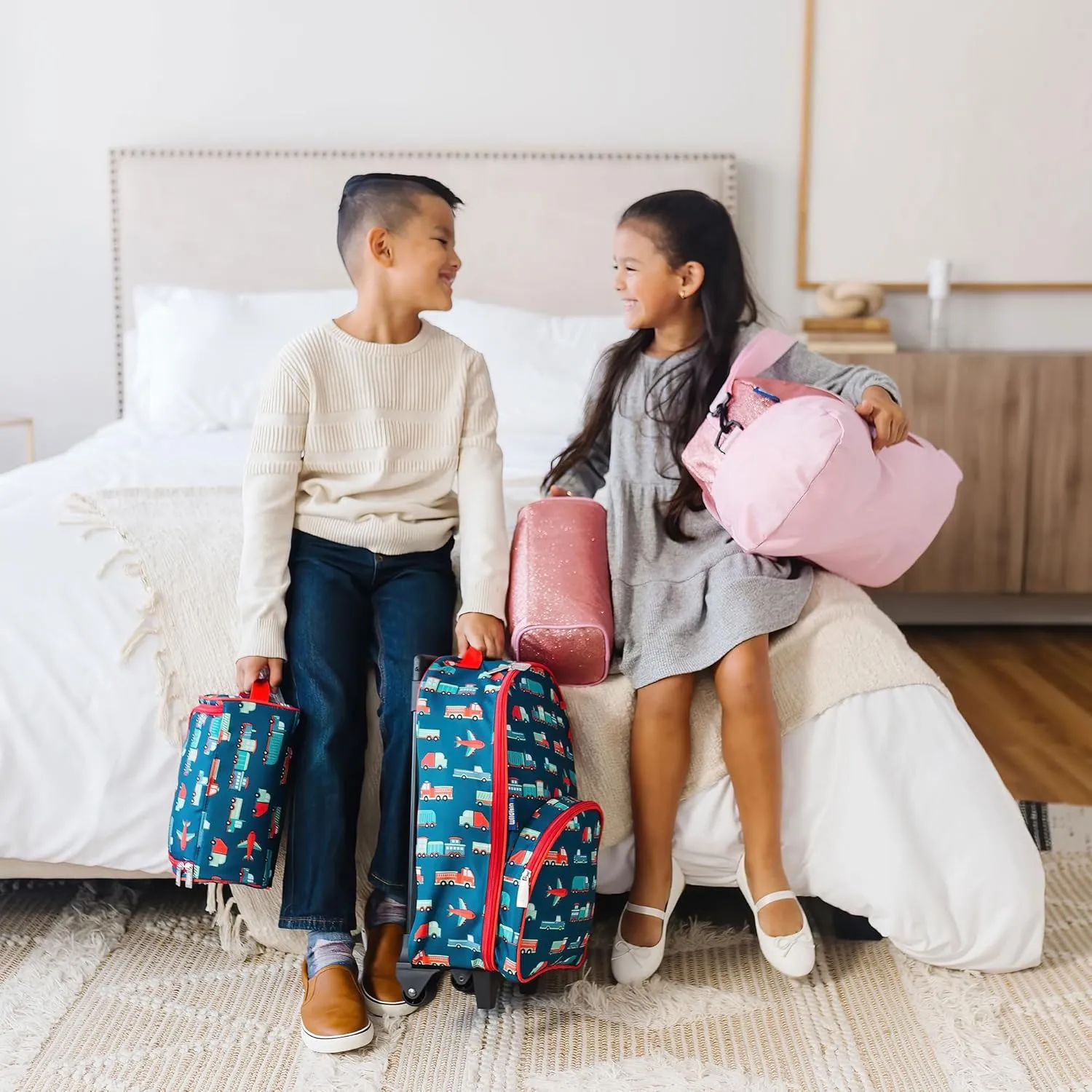 Wildkin Kids Overnighter Duffel Bag  Carry-On Size, Ideal for School & Sleepovers  Surf Shack