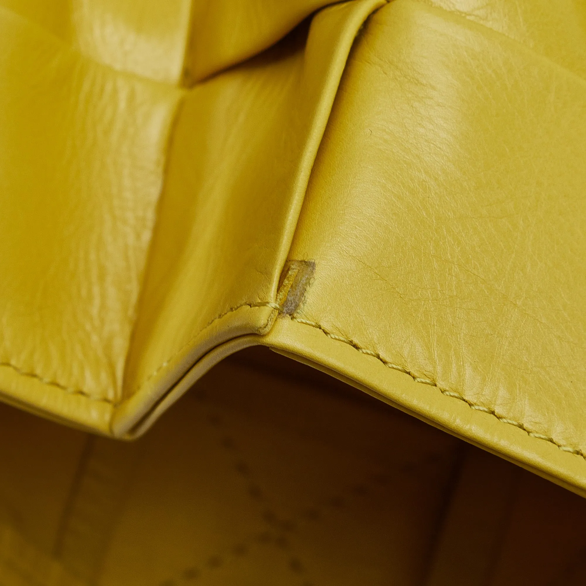 Yellow Bottega Veneta Maxi Nappa Intrecciato Cassette Tote
